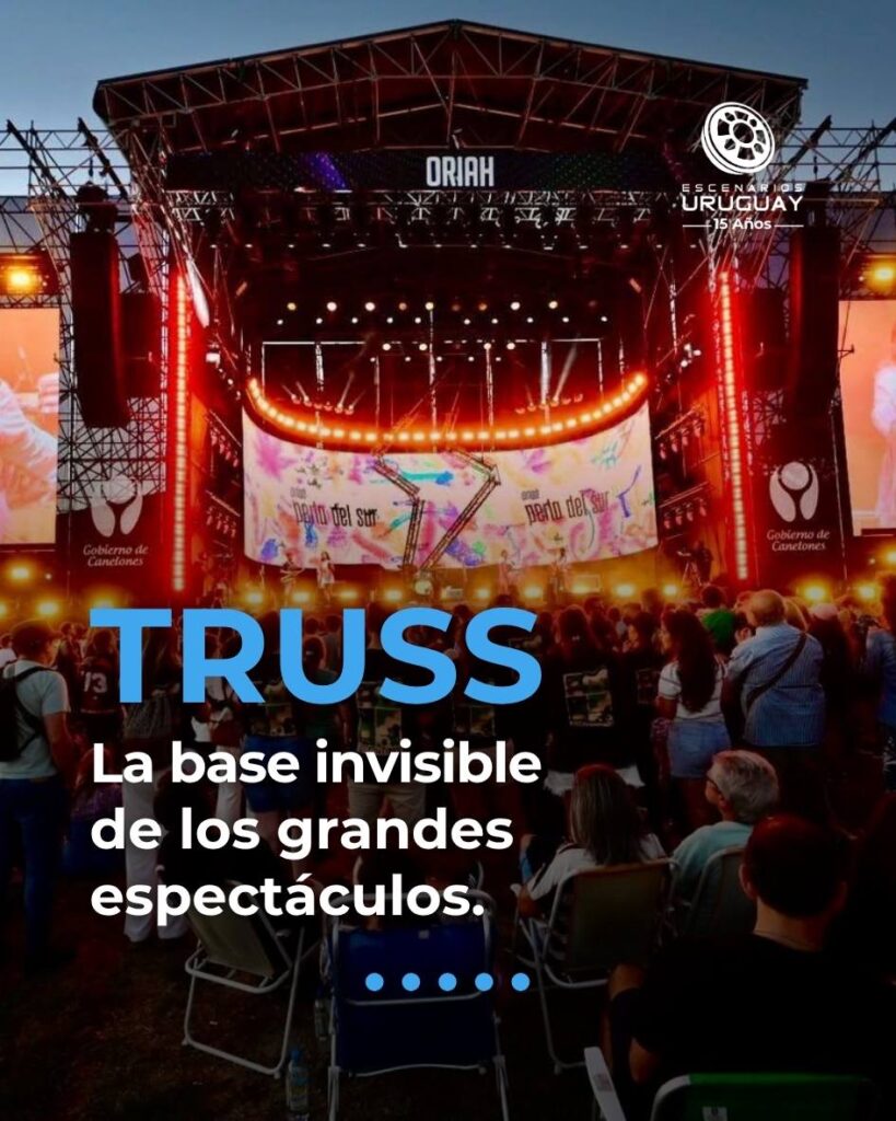 Los #trusses son esas estructuras modulares que sostienen luces, sonido, pantallas y techos
